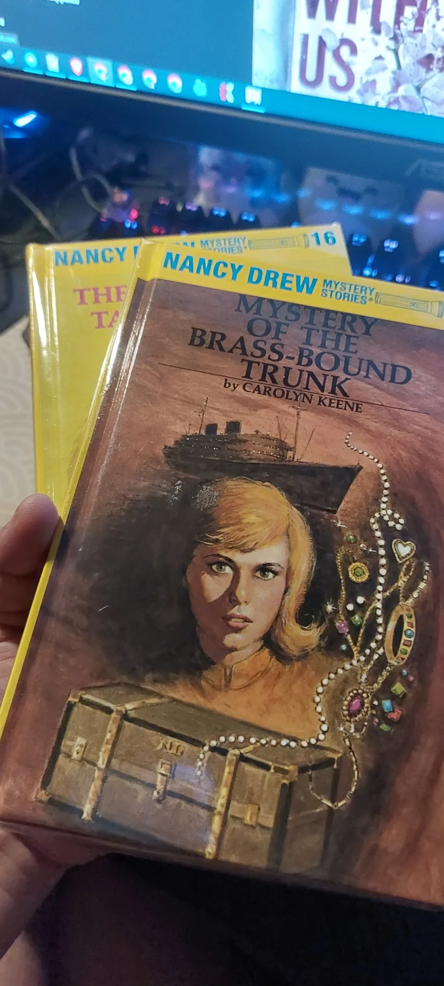 The cover of Mystery of the Brass-Bound Trunk, a new addition to the collection